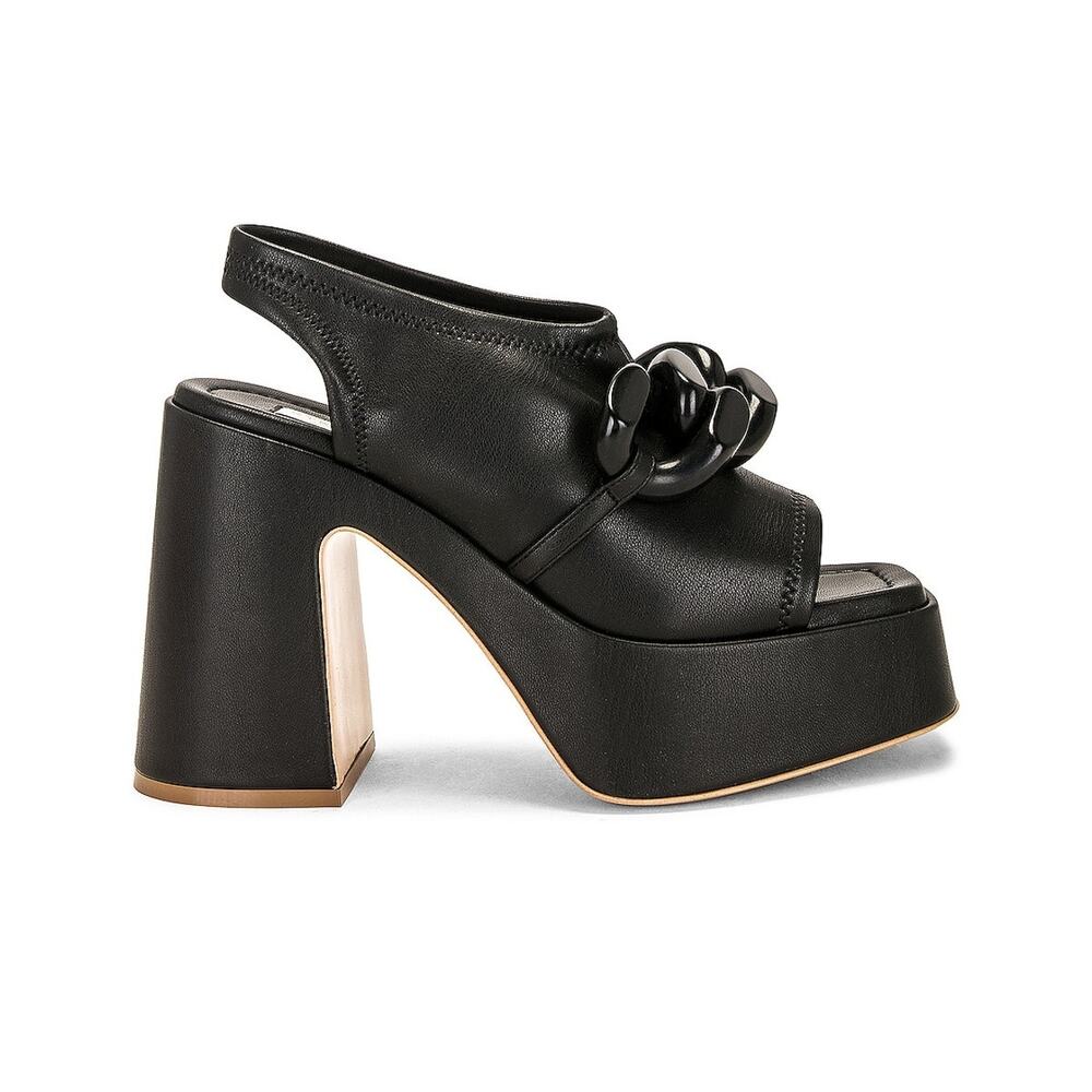 Stella McCartney Chunky Black Skyla Platform Sandals Size 39 EU / US 9